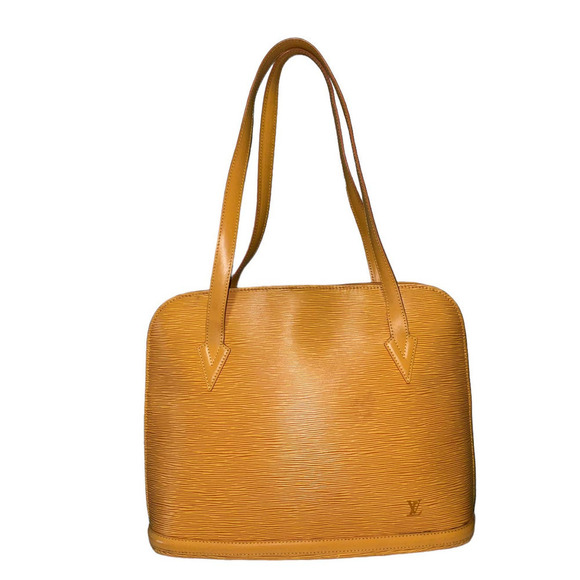 VINTAGE LOUIS VUITTON Lussac Epi Leather Shopper GM Yellow - Picture 1 of 16